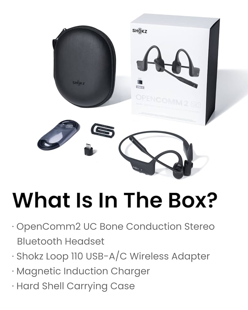 【新品未開封】SHOKZ OPENCOMM 2 UC USB-C OpenComm2 UC 2025 upgrade Bone Conduction Headset - Best for