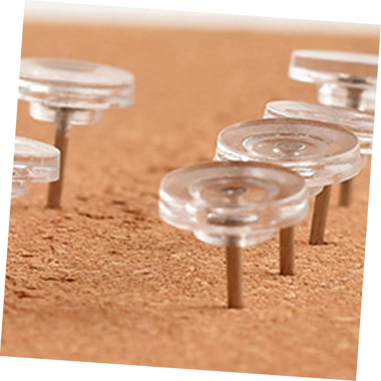 DOITOOL 5 Ensembles Punaises Transparentes pour Tableau Liège Épingles Ronde pour Affichage De Photos Cartes Et Documents Accessoires De Pratiques 200 Pièces * 5