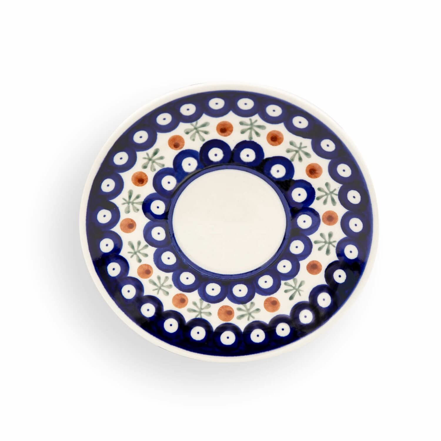 Bunzlauer Keramik Tasse à Thé Avec Passoire à Thé, Couvercle Et Cuillère Motif 166a