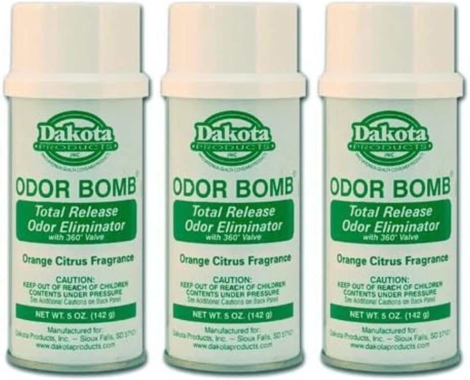 Dakota Odor Bomb Car Odor Eliminator - Orange Citrus - 3 Pack