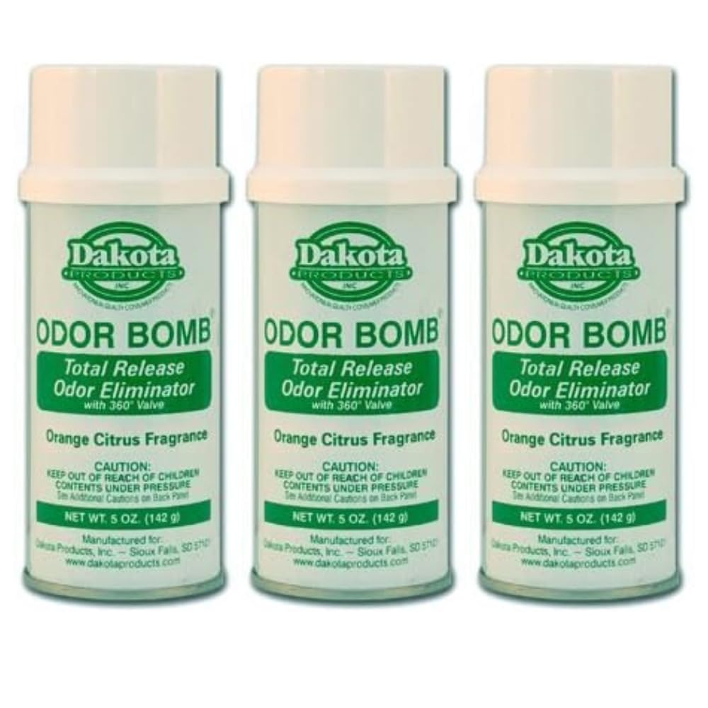 Dakota Odor Bomb Car Odor Eliminator - Orange Citrus - 3 Pack