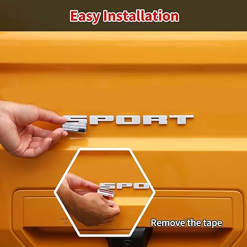 Miniatura 5 de Insertos de letras para portón trasero para Ford Bronco Sport Emblemas 2021 2022+ calcomanías para portón trasero, accesorios de repuesto (luz, ABS