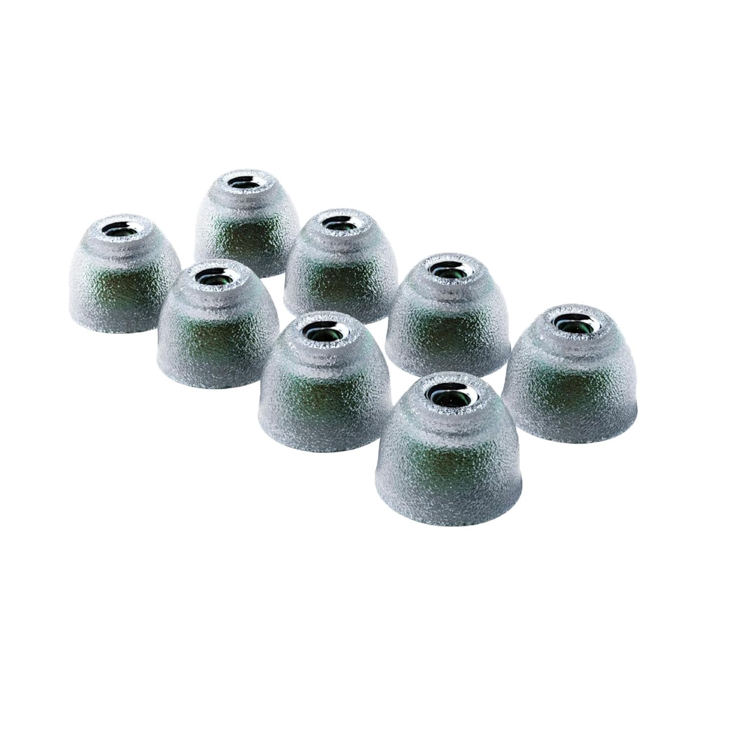 TANGZU Tang Sancai Noble Earbud Tips, Replaceable Stainless Steel IEM Eartips, Liquid Silicone Medical Grade Hypoallergic Ear Plugs for in-Ear Monitor (M- 4 Pairs)