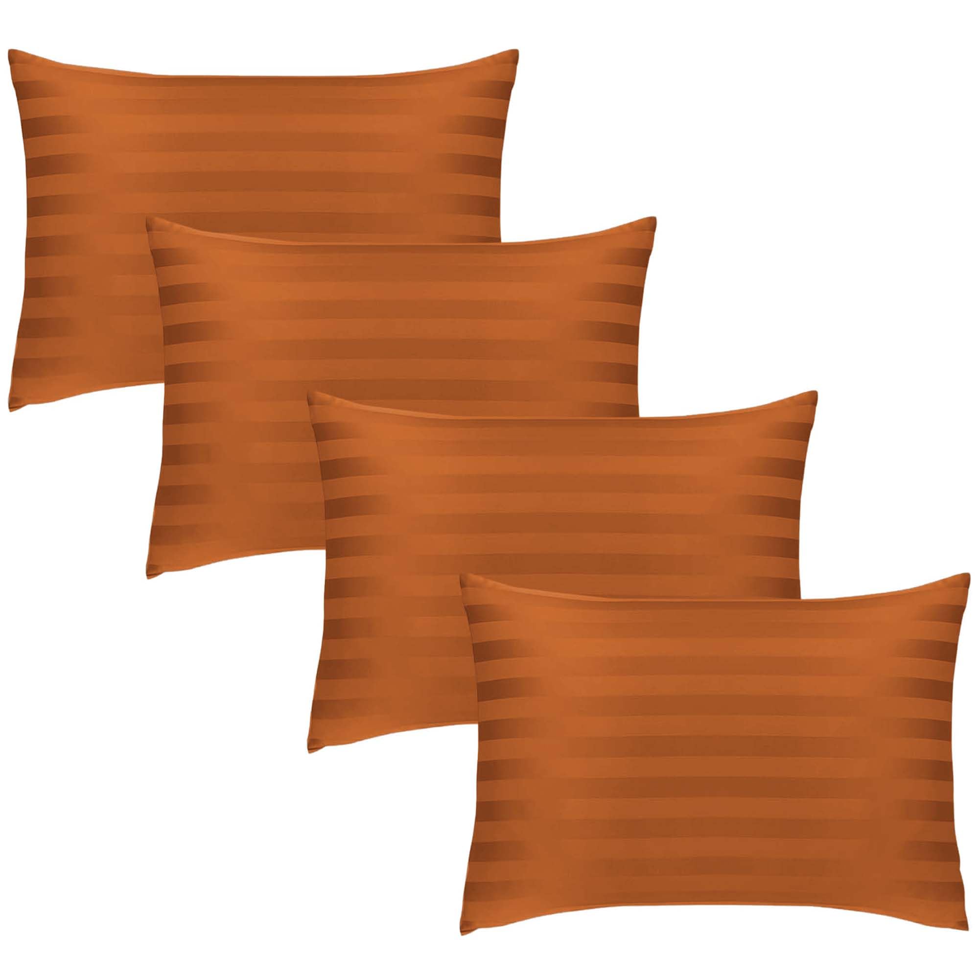 Hafaa Pillow Cases 4 Pack - Stripe Rust Pillowcases for Hair and Skin Brushed Microfibre Pillow Cases with Envelope Closure Super Soft Luxury Pillow Cover โ image 1