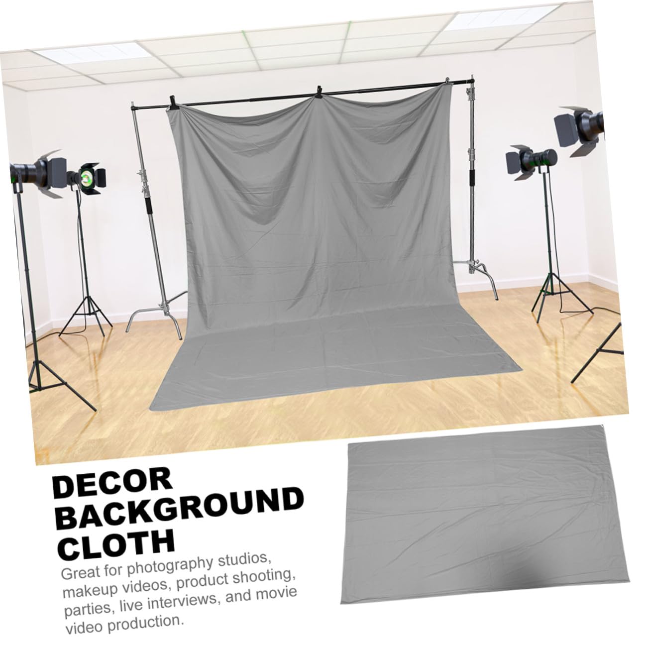 Sfondo Grigio Decorativo 3X2M per Fotografia Fondale Fotografico Spesso e Pieghevole Telo Multiuso per Studio Feste e Decorazioni Casa