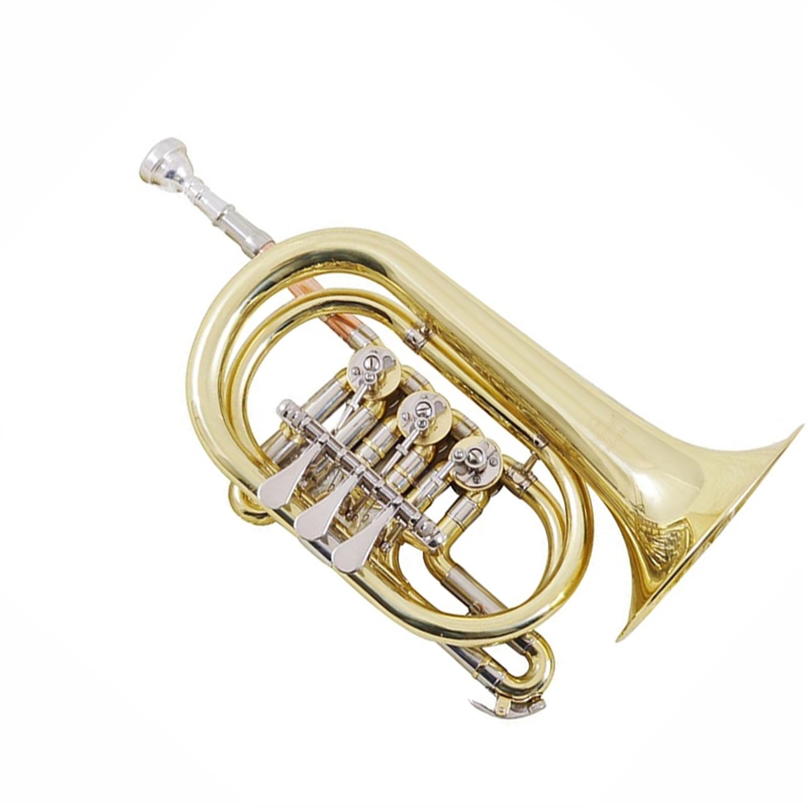 Standard Trompeten Musikinstrument Trompete Flachton Kornett Bb Flachstimmung Messing Gold Dreiknopf Drehventil Edelstahl
