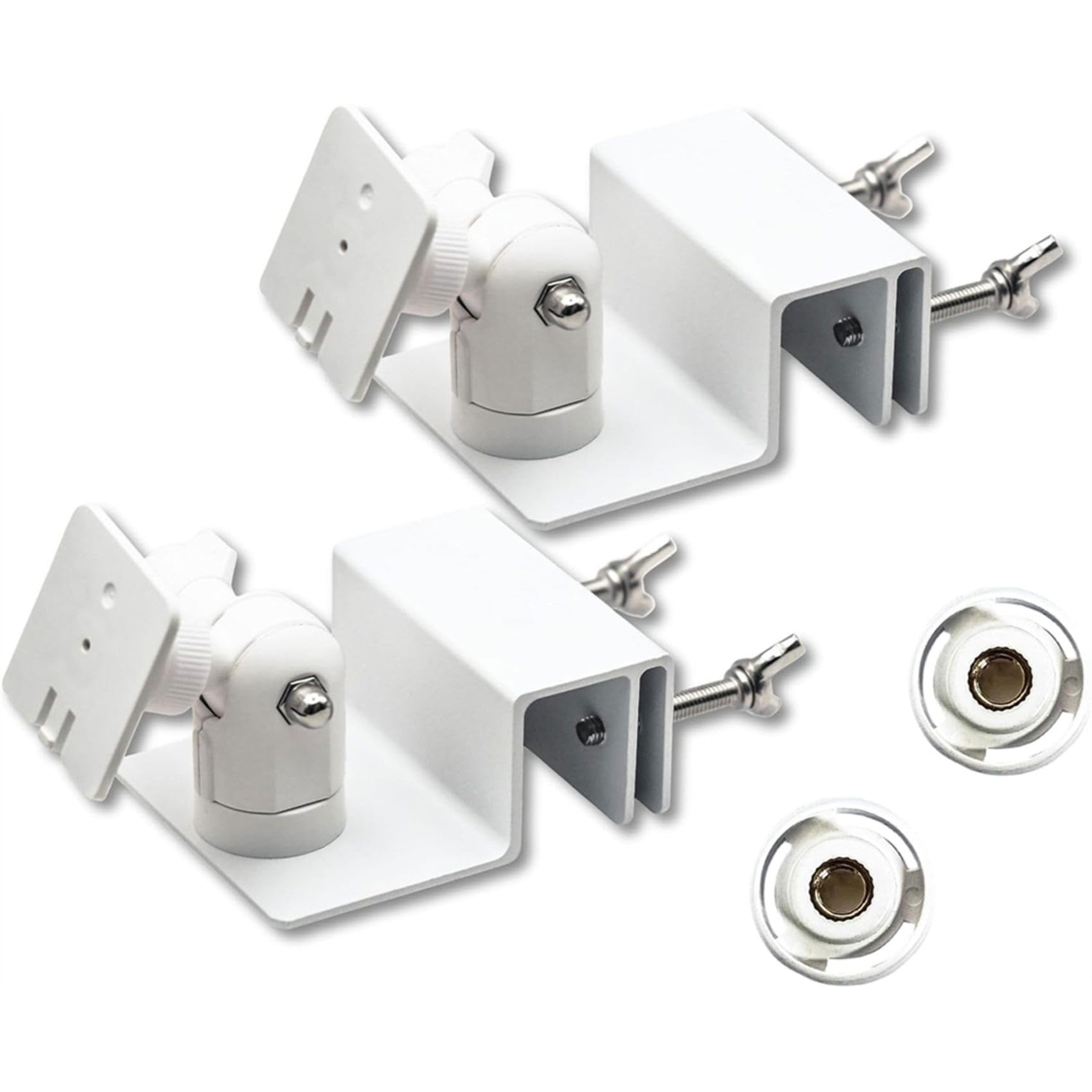 Xnuiasqe Adjustable No-Drill Roof Edge Mount, Gutter Mount With Dual Adapters For Solar Panels Or Cameras, 360° Rotation