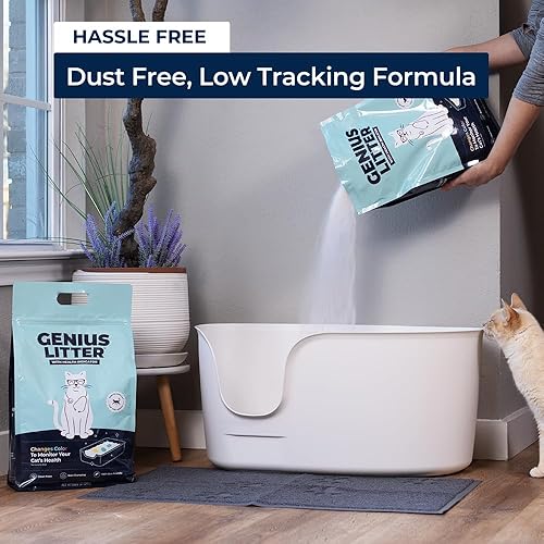 Miniatura 3 de Genius Arena para gatos con indicador de salud de 5 colores, cristales de gel de sílice ligeros no aglutinantes (18 libras)  Como se ve en Shark