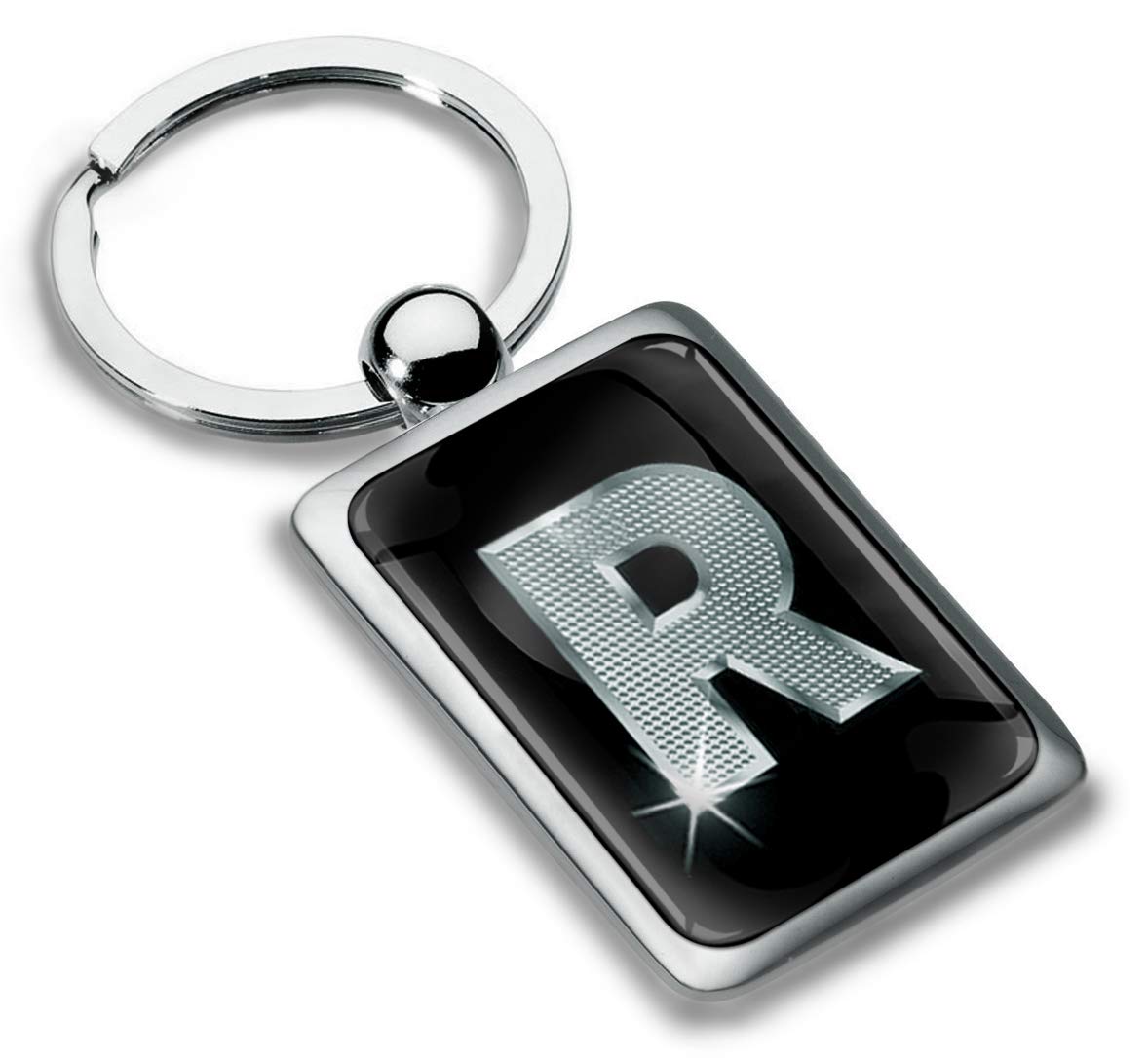 Biomar Labs Metal Keyring with 3D Domed Sticker Key Chain Men Women KK