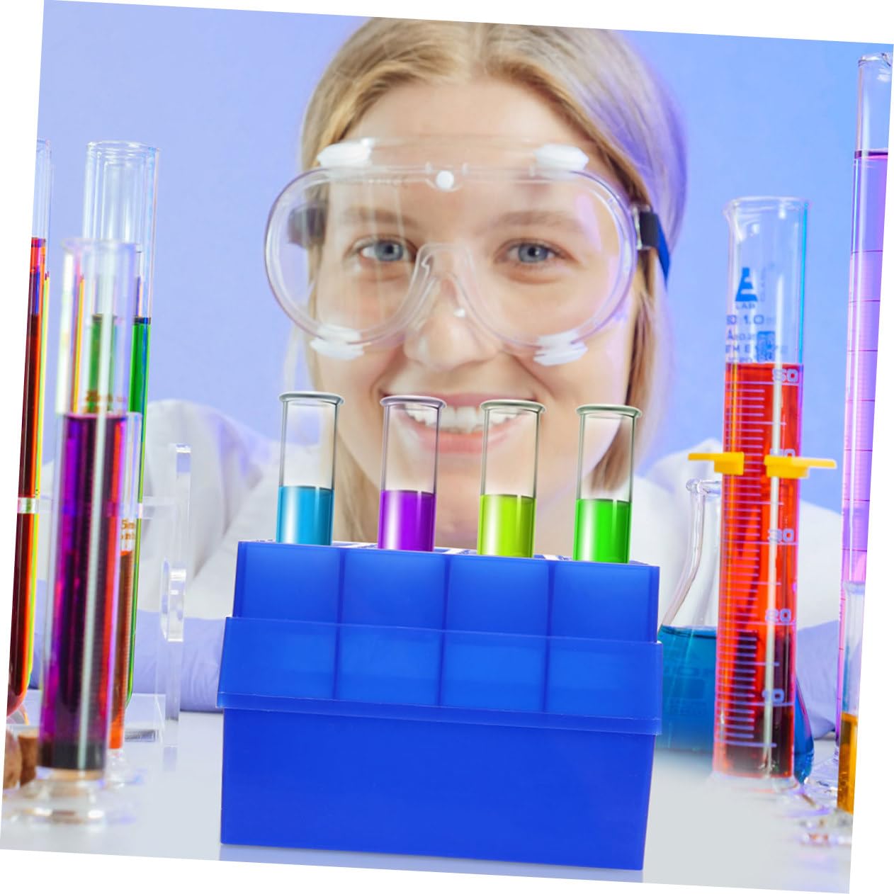 4pezzi Scatole Per Provette Da Laboratorio Compartimenti Per Tubetti Campionamento Box Per Conservazione Provetta Bassa Temperatura Posti Per Posti