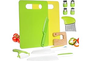 Montessori Toddler Cooking Set with Real Toddler-Safe Knives and Accessories