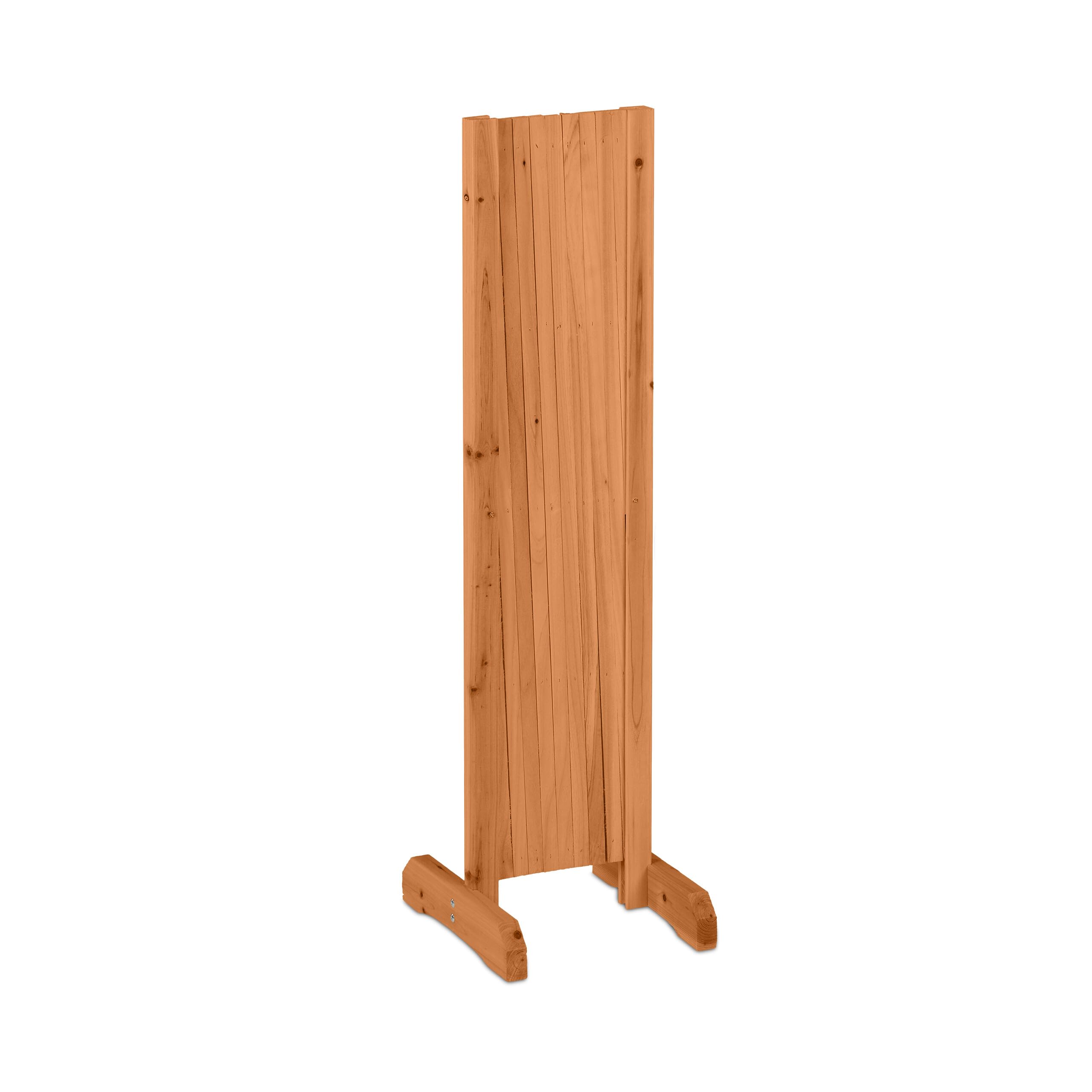 Relaxdays Grigliato in Legno per Rampicanti, Allungabile 275 cm, Graticolato per Piante, Giardino e Balcone, Arancione