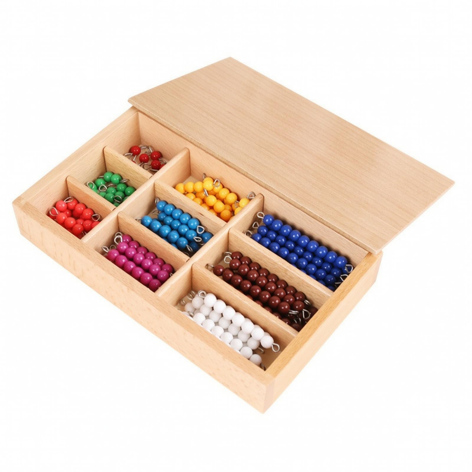 90 Pièces Barre Perles Mathématiques Pédagogique Préscolaire Kit Mathématiques Cartes Chiffres Seoriel Matériel Éducatif, Multi 8MM 90PC