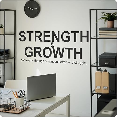 My Vinyl Story Gran fuerza y crecimiento, decoración de oficina, arte de pared, inspirador, vinilo motivacional, suministros de oficina, hogar, disponible en Yaxa Costa Rica