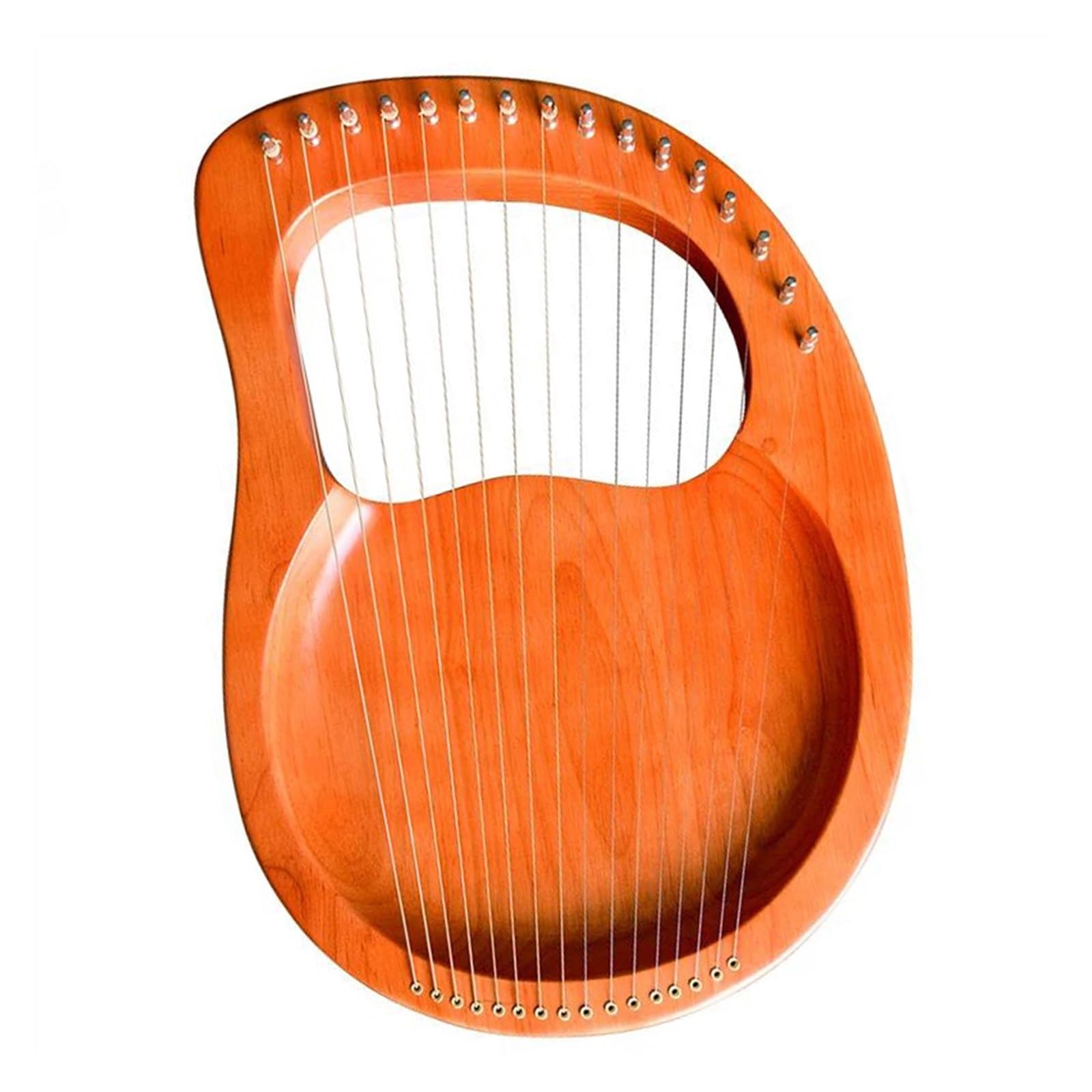 Erwachsene harfe Holz Mahagoni Leier Harfe Mit Tuning-Tool Für Anfänger Musical Instrument 16 Saiten Saiten(Brown)