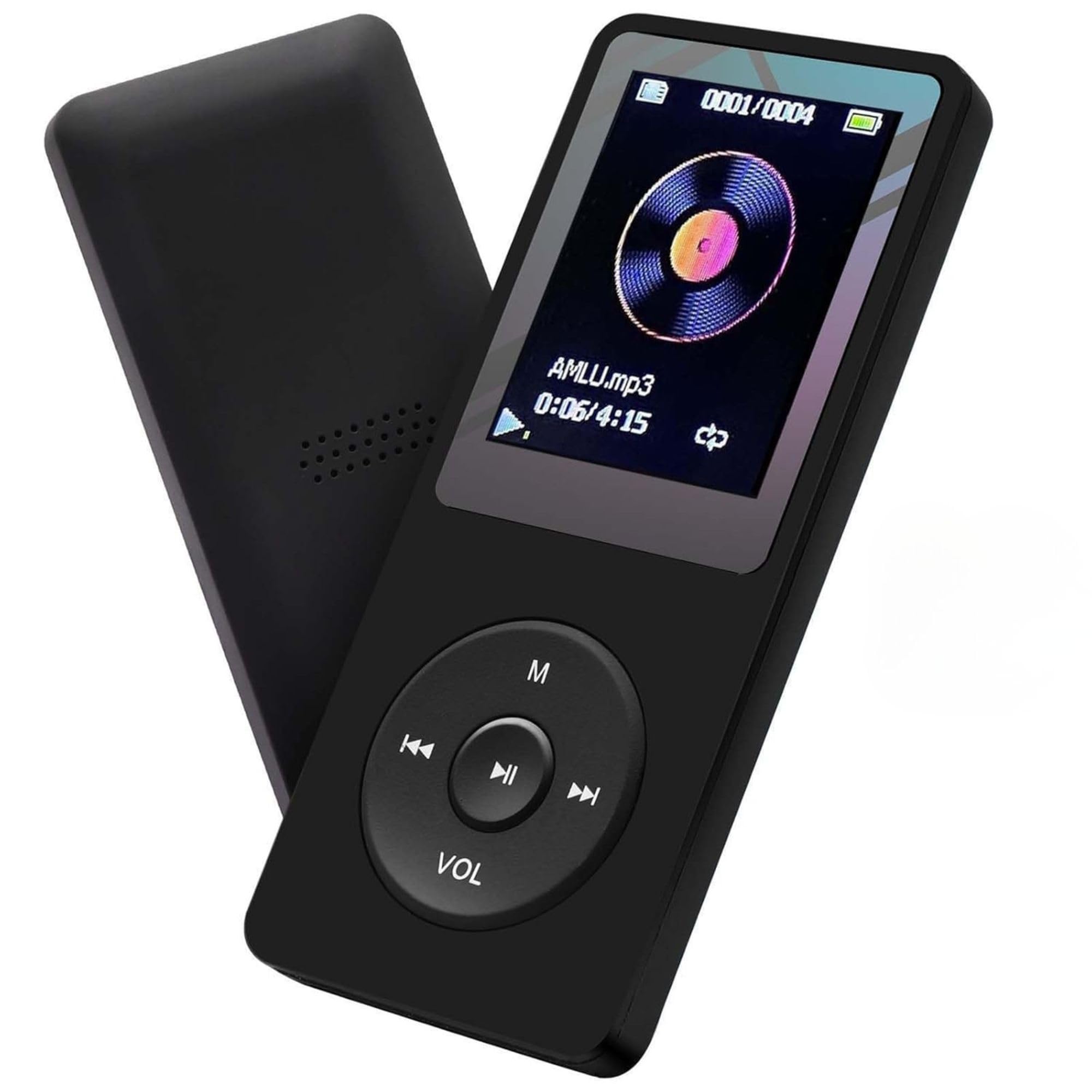 Drumstone (𝟏𝟓 𝐘𝐞𝐚𝐫𝐬 𝐰𝐚𝐫𝐫𝐚𝐧𝐭𝐲) Portable Digital Bluetooth MP3 Player | HiFi Audio Player with Speaker, Recorder, E-Book Reader, FM Radio, Alarm Clock & Memory Support