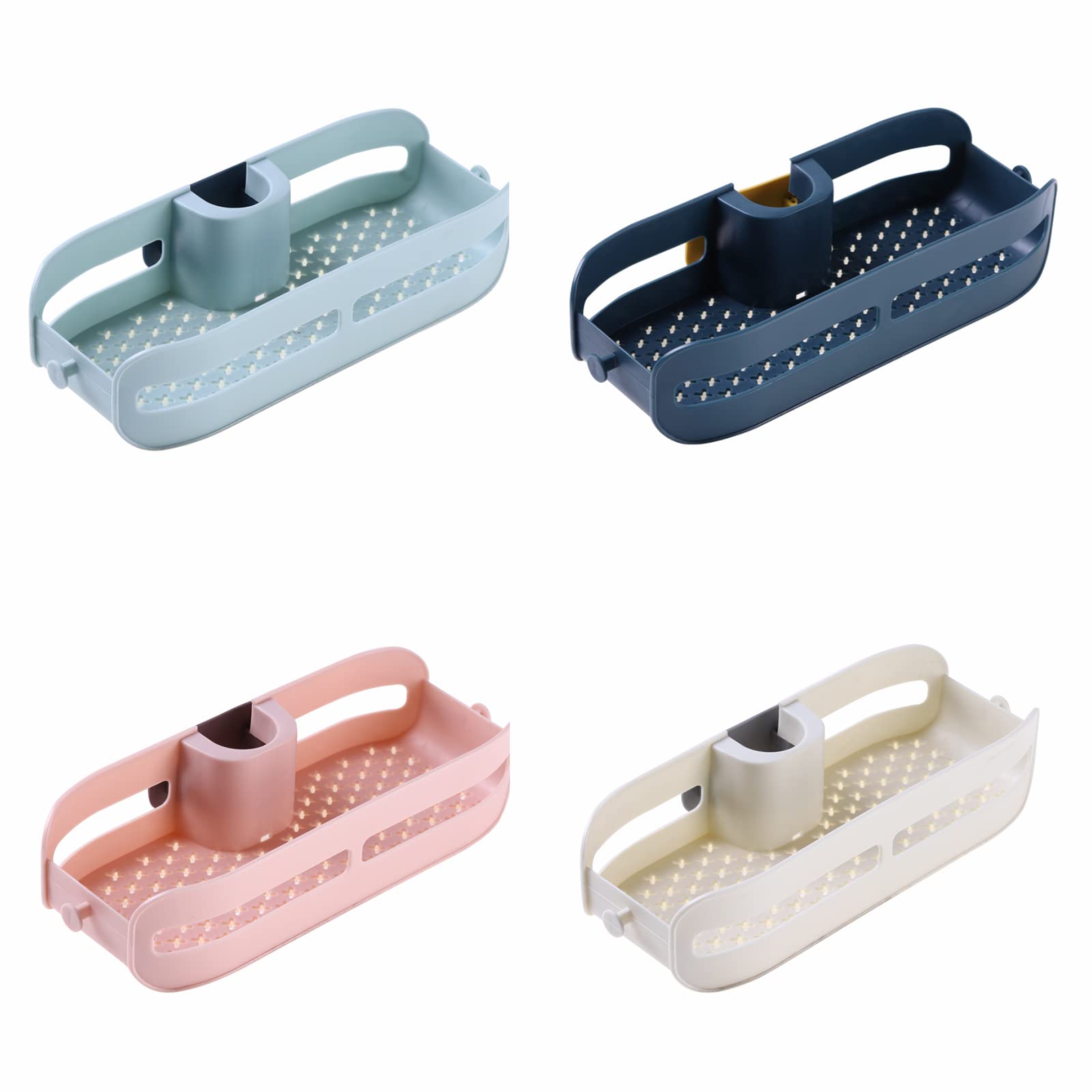 Organizzatore Per Lavello Con Mensola Porta Sapone E Porta Spugna, Accessorio Da Cucina Salvaspazio