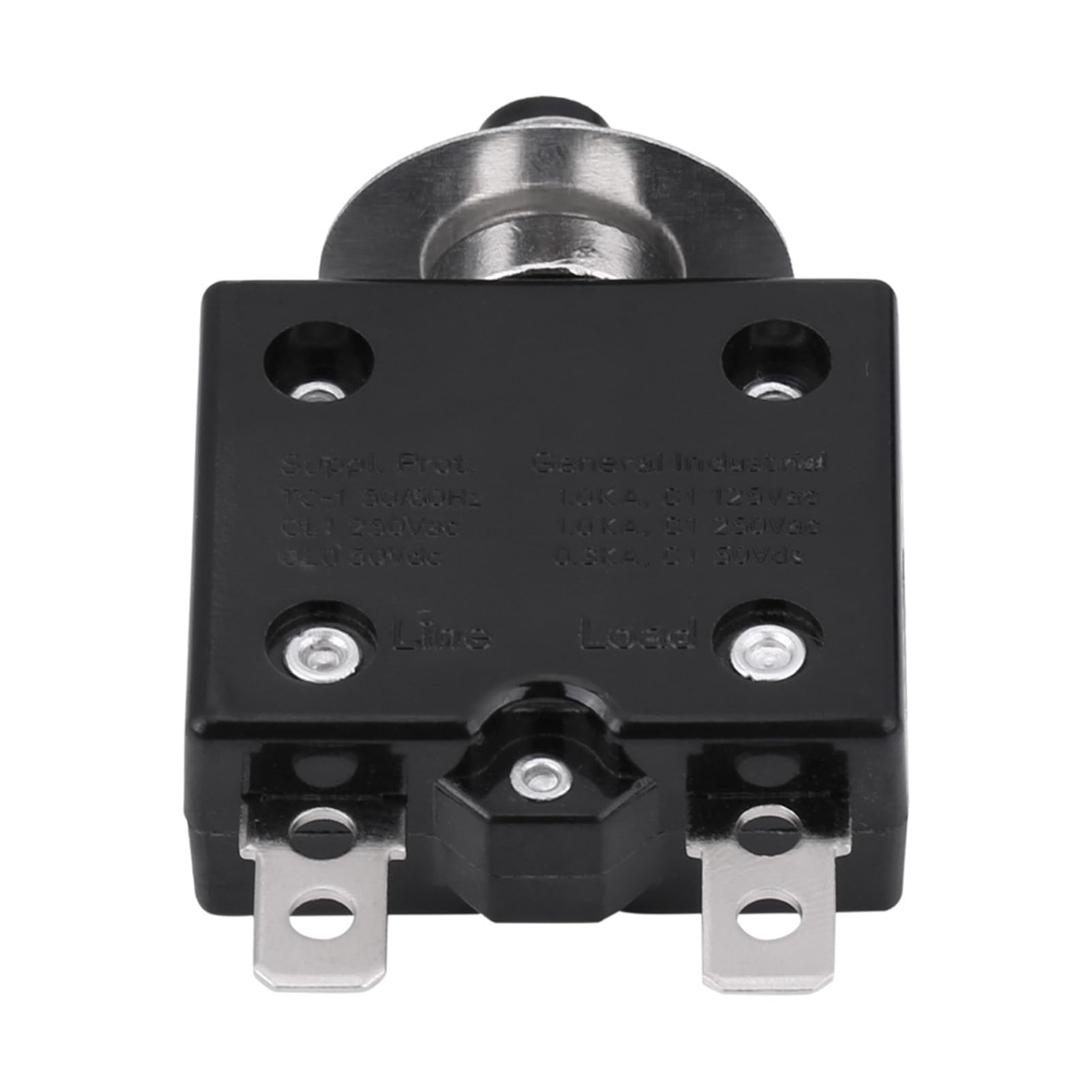 Ejoyous Ręczny Reset Wyłącznik Termiczny Plastikowy Metalowy Wyłącznik Automatyczny DC 50 V AC 125 V Zabezpieczenie Przed Przeciążeniem Nadprądowym do zastosowań Motoryzacyjnych Morskich (10A)