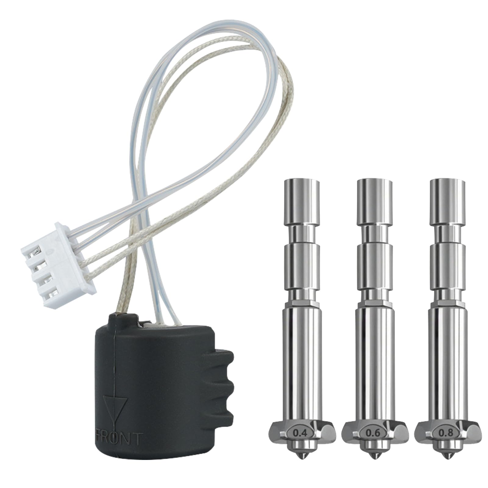 0,4 mm ekstruder Hoend Kit for Kobra 3 Max, zintegrowana dysza do szybkiej wymiany z hartowanej stali z 2 wymiennymi końcówkami i dyszą ze stali hartowanej (0,6 i 0,8), drukarka 3D Kobra 3 Max Combo