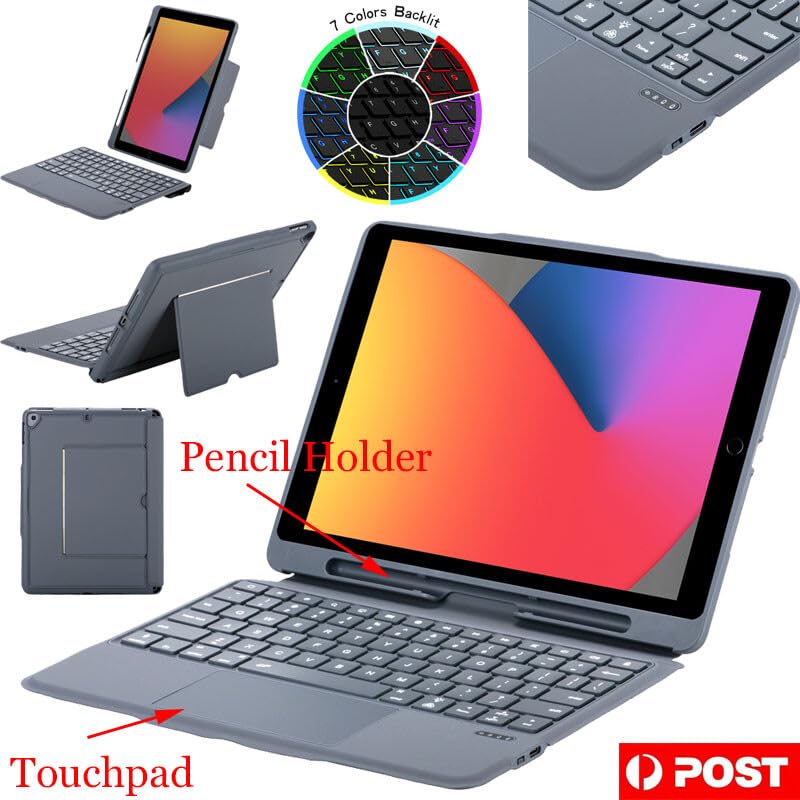 Étui en cuir iPad Pro 11 2020 noir housse clavier rétroéclairé