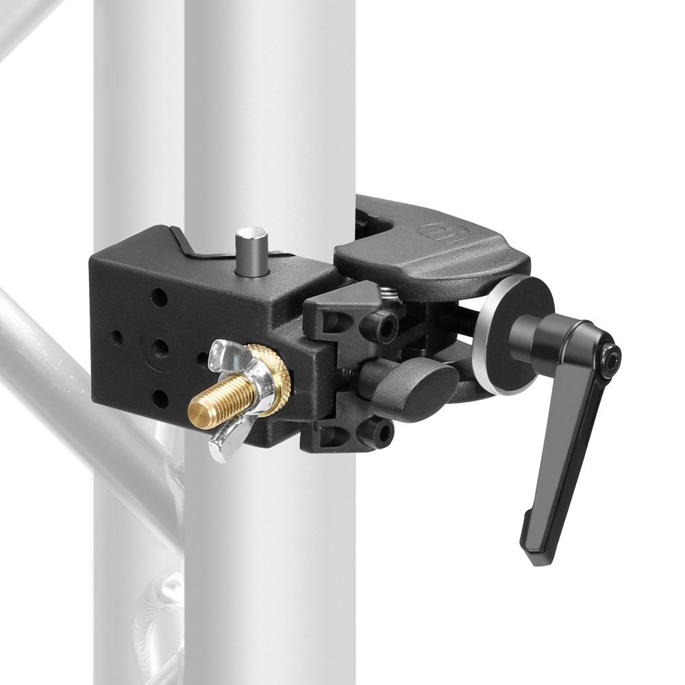 Adam Hall Accessories SUPER CLAMP SET 1 - Universal Haken mit Knauf schwarz und Bolzen SS018