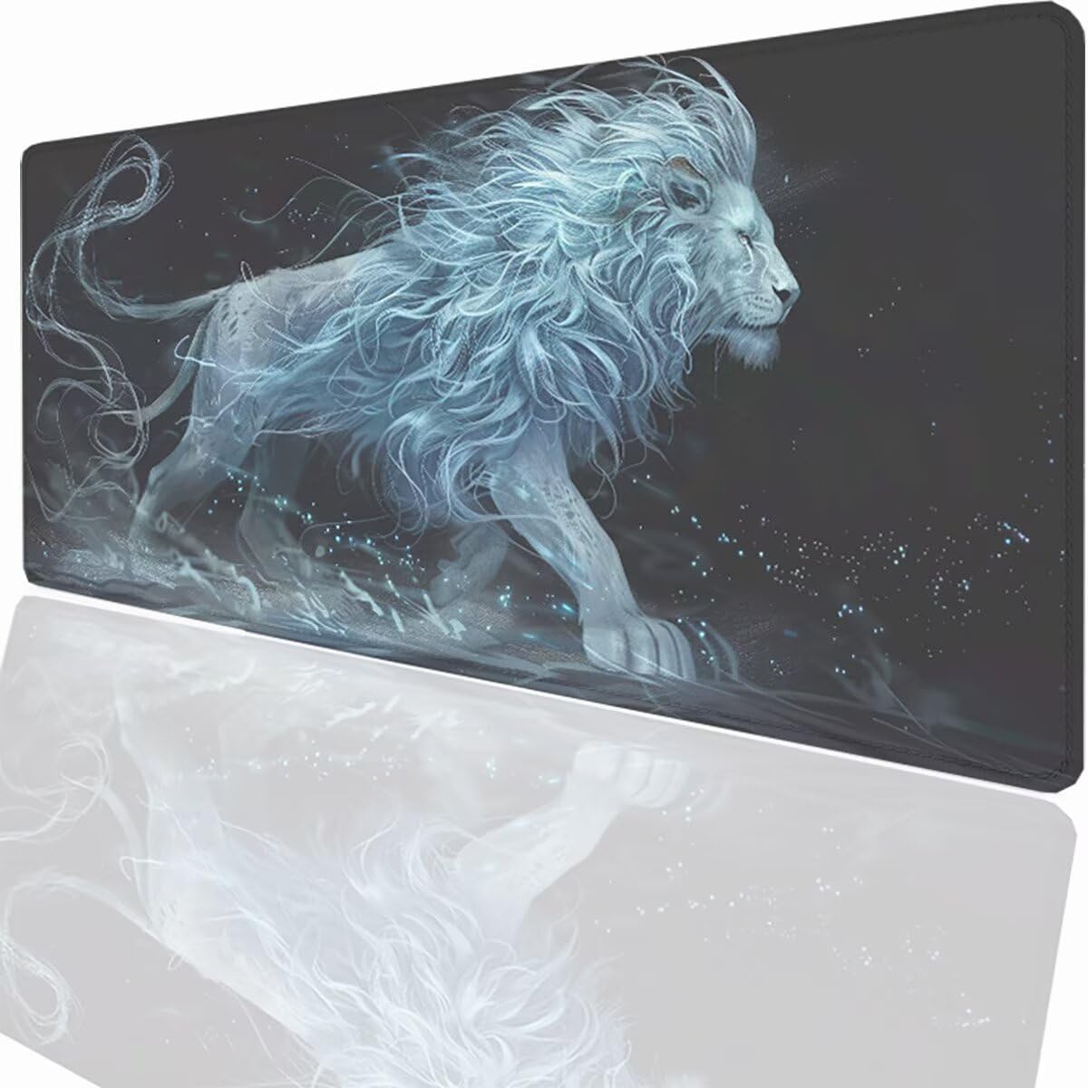 Tappetino per Mouse Gaming XXL 1200x600x3mm – Ufficio Mousepad Grande – Migliora la Velocità e la Precisione Tenuta Stabile Sottomano per Ufficio e Casa Accessori Scrivania – Animale Leone LMDT3514