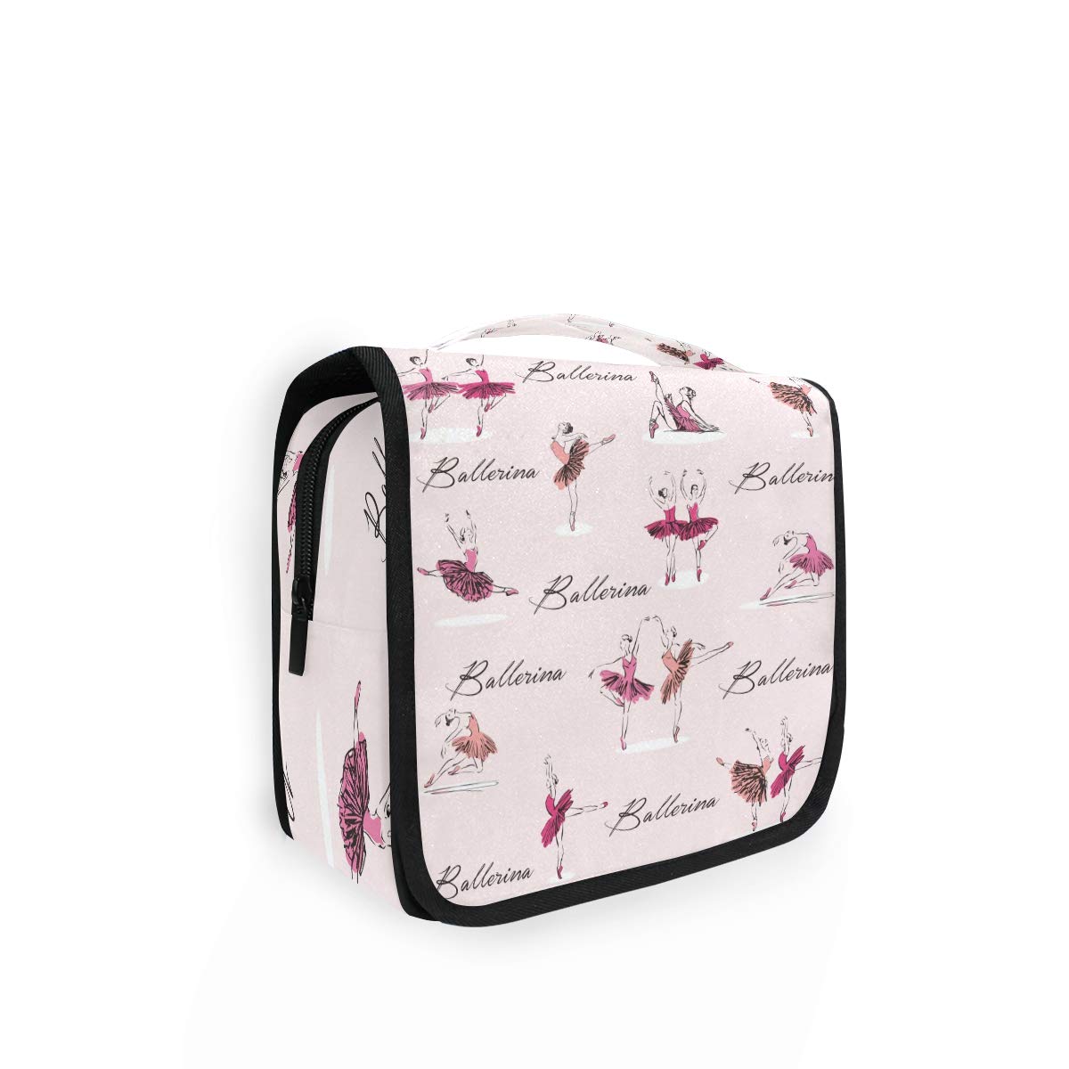 AUUXVA Travel Toiletry Bag Cosmetic Organizer Bag Hanging Makeup Bag for Women Men Girls (Ballerina Dancer)