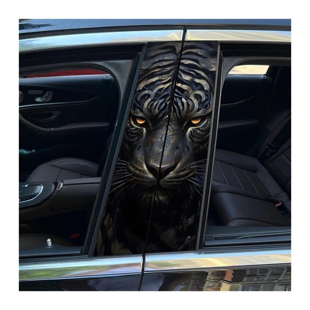 Body Parts 2pcs Animal Theme Car Vinyl Sticker Car Center B-Pillar Waterproof Sticker(E)