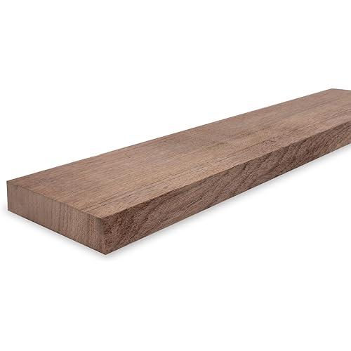 Walnut Lumber Sheets Unfinished Walnut Wood Sheets Thick Board for Crafts, Woodworking, Building Models and DIY Projects, Laser Cutting and Engraving CNC Cutting (17 x 4 x 7/8 Inch - 1PCS)