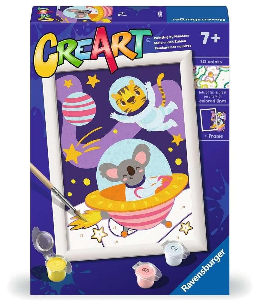 Ravensburger CreArt - Kit de Peinture Animaux dans l'Espace pour Enfants