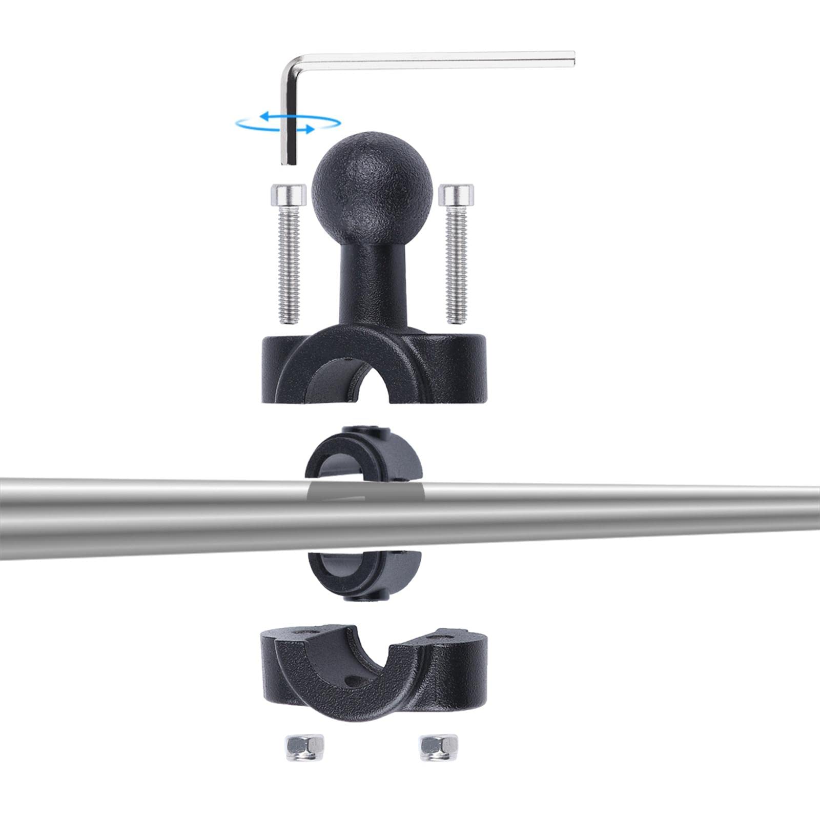Support Car Mount Support Tablette Appuie-tête Pince Rotative Aluminium Alliage Ajustable 360 Degrés Adapté Aux Usages Routiers Prise de Vue en, 22x4cm