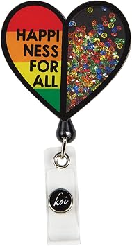 KOI Classics A156 Womens Shaker Badges Happiness for All OS