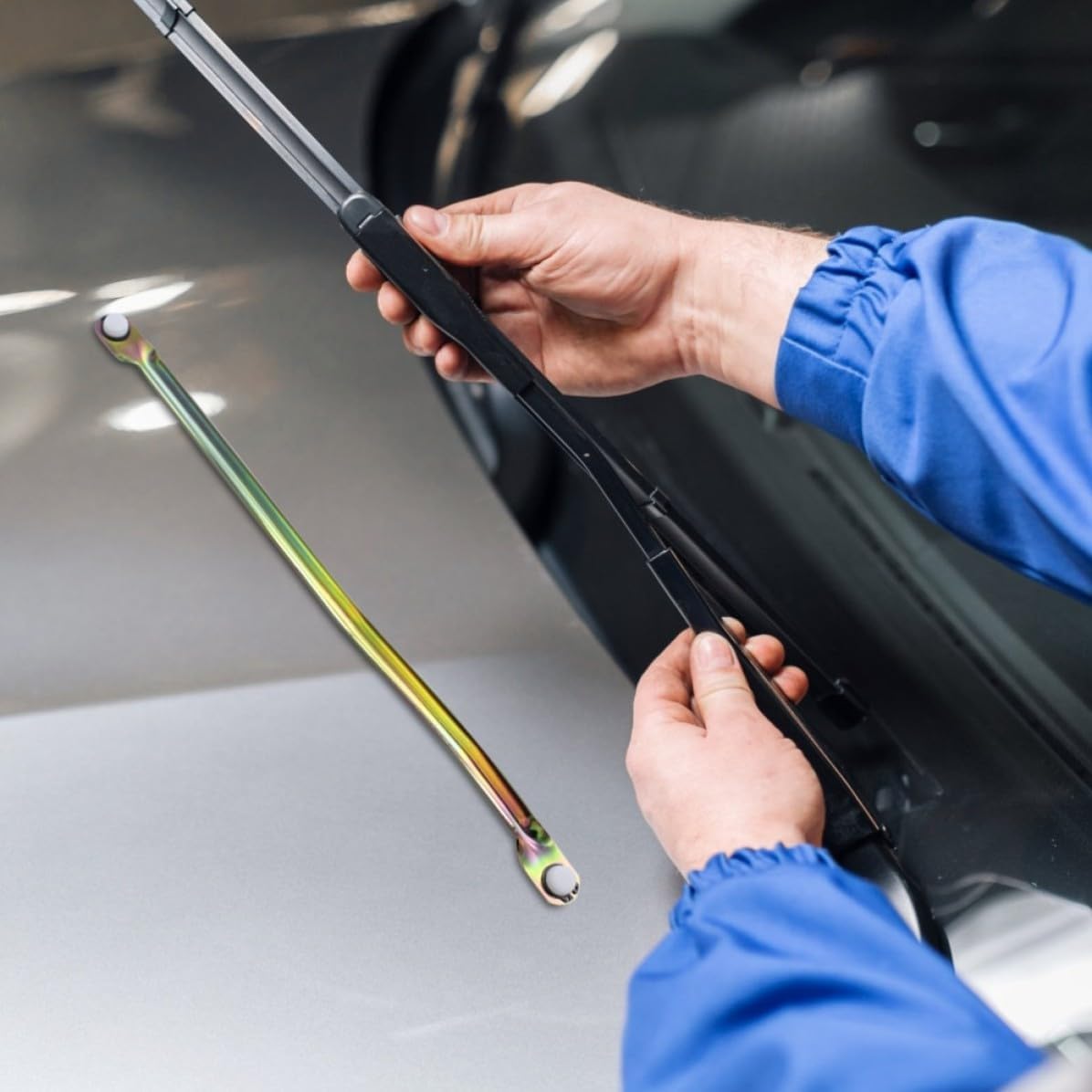 MAGICLULU 2pcs Windshield Wiper Linkage Replacement Kit for 2007-2015 Auto Wiper Arms Transmission Link Bar Link Assembly