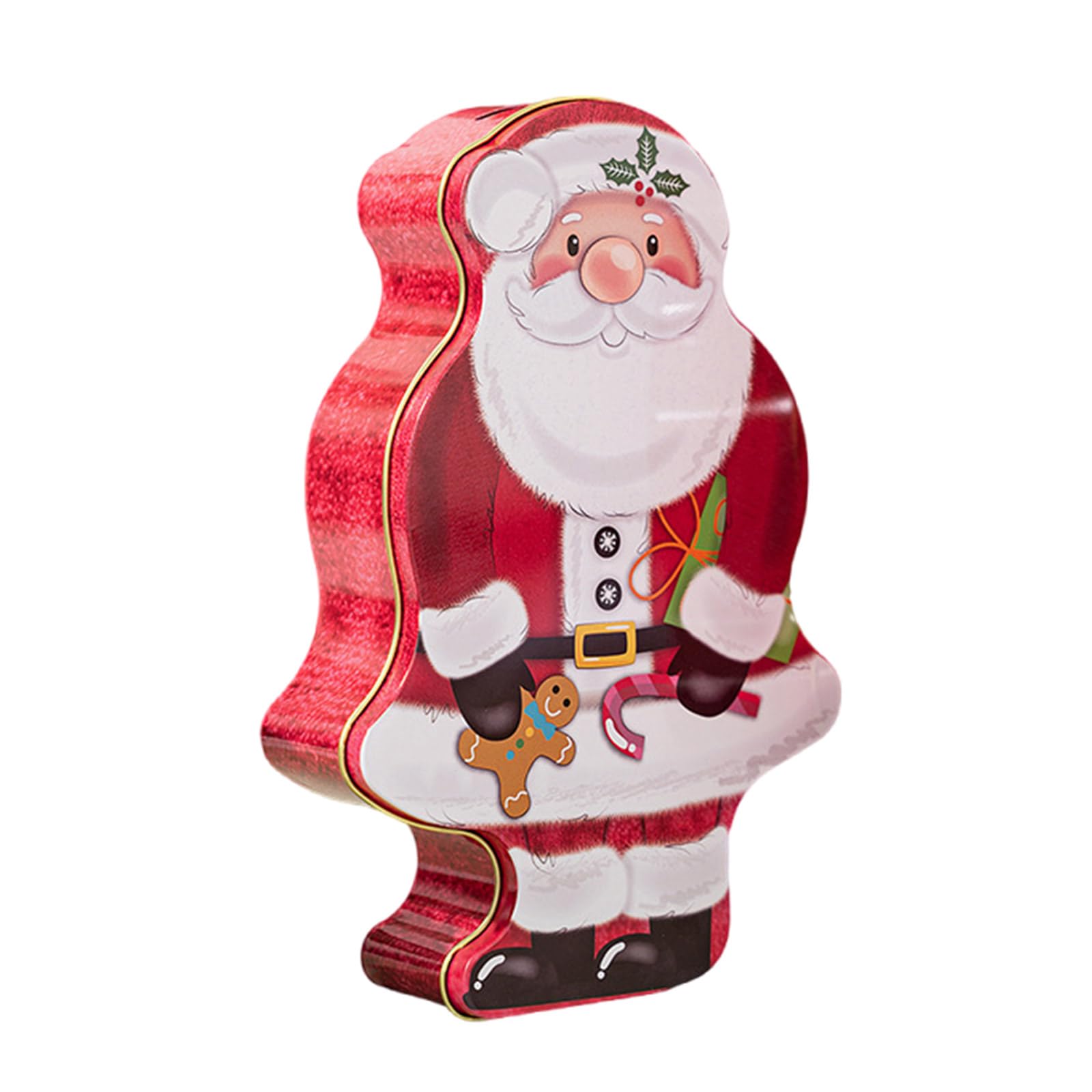 carotoe Santa Tin Holiday Candies Box Sturdy Tin Santa Candy Box for Christmas Parties and Sweet Treat Enthusiasts