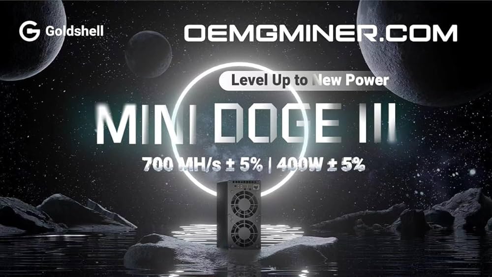 Goldshell Mini Doge III Miner for Doge Coin & LTC Mini Doge