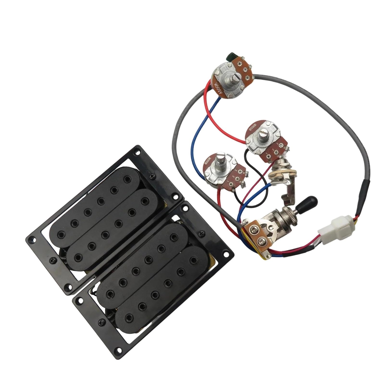 Zestaw Gitarowy Humbucker 4C Zb Stripe/bk Z Wiązką Przewodów 2V1T Beginner Uprząż gitarowa(2 Bk 2V1T)