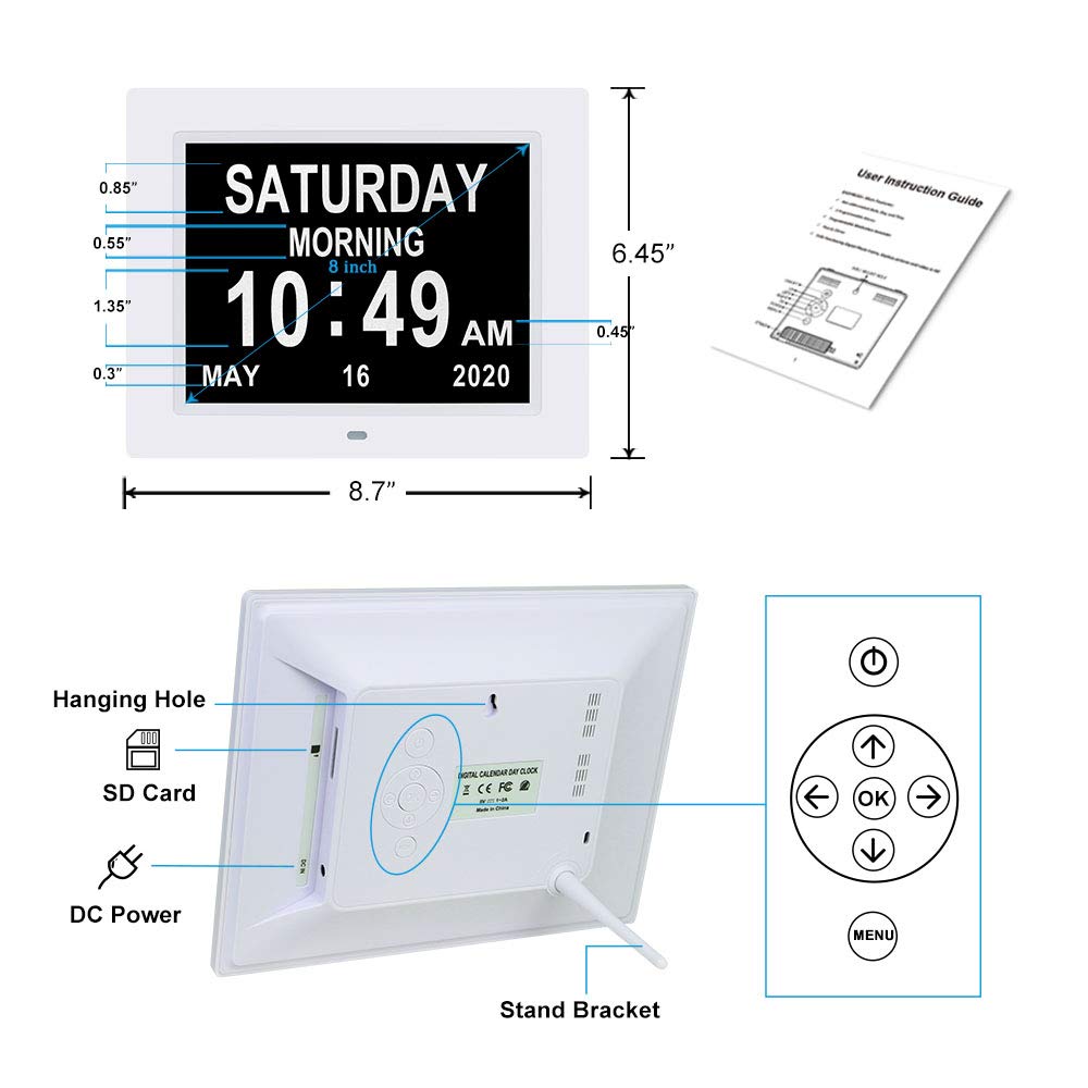 Buy Jaihonda Digital Day Calendar Clock Extra Large Non Abbreviated Day buy-jaihonda-digital-day-calendar-clock-extra-large-non-abbreviated-day