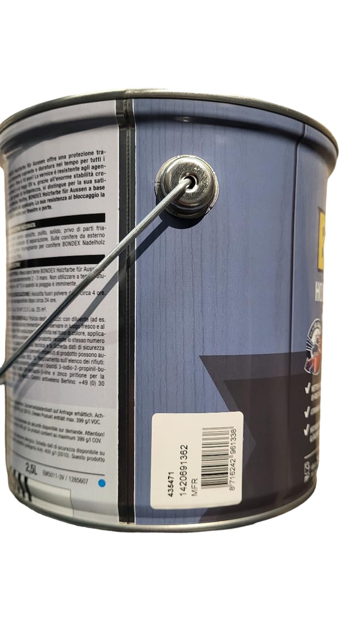 zbs24 Bondex Holzfarbe für Außen, hochdeckender Wetterschutzanstrich, Wetter- & UV-beständig, atmungsaktiv inkl. 3-teiligem Pinselset (anthrazit, 2,5 Liters)