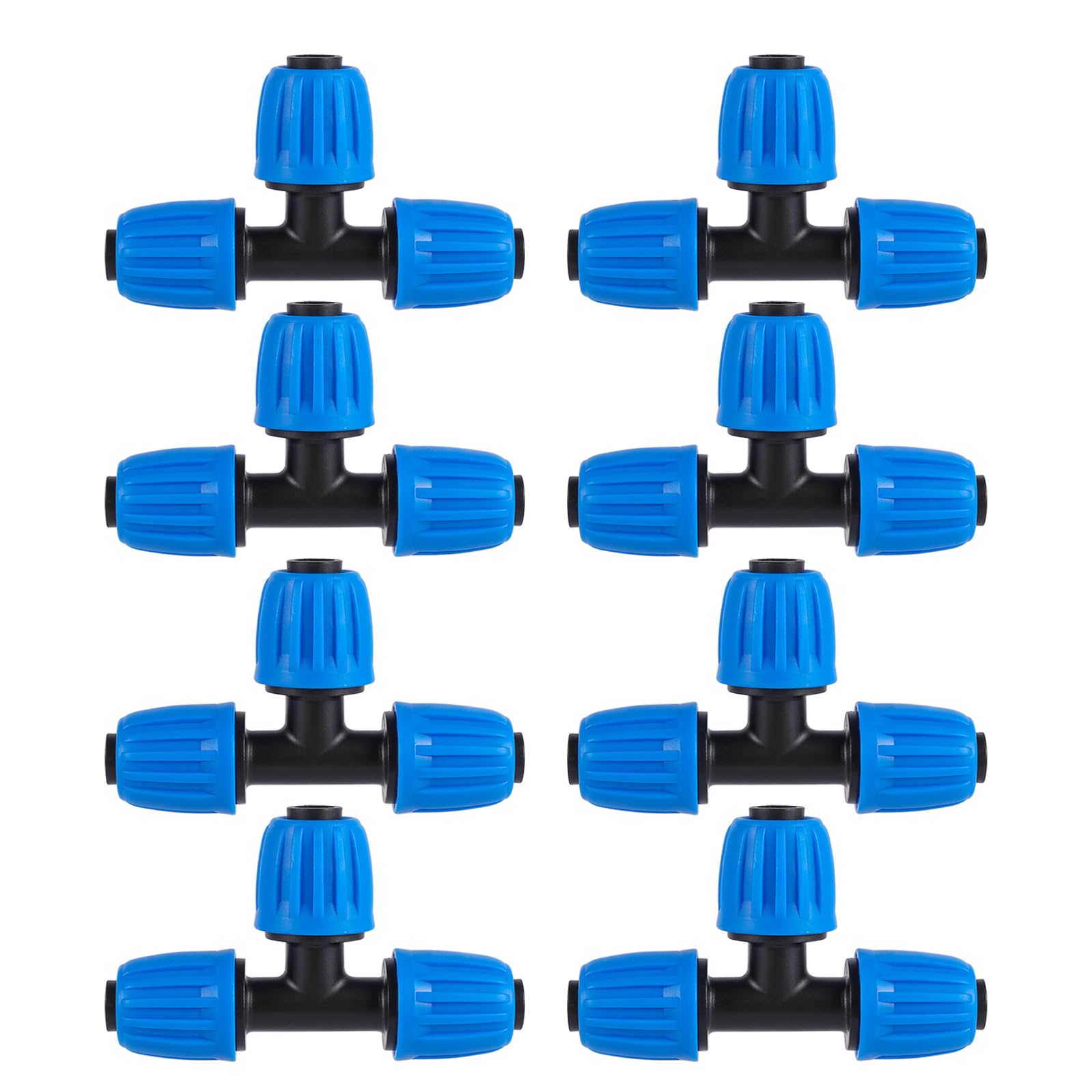 8 Pcs 1/2 Inch Drip Irrigation Tubing Tee Fittings