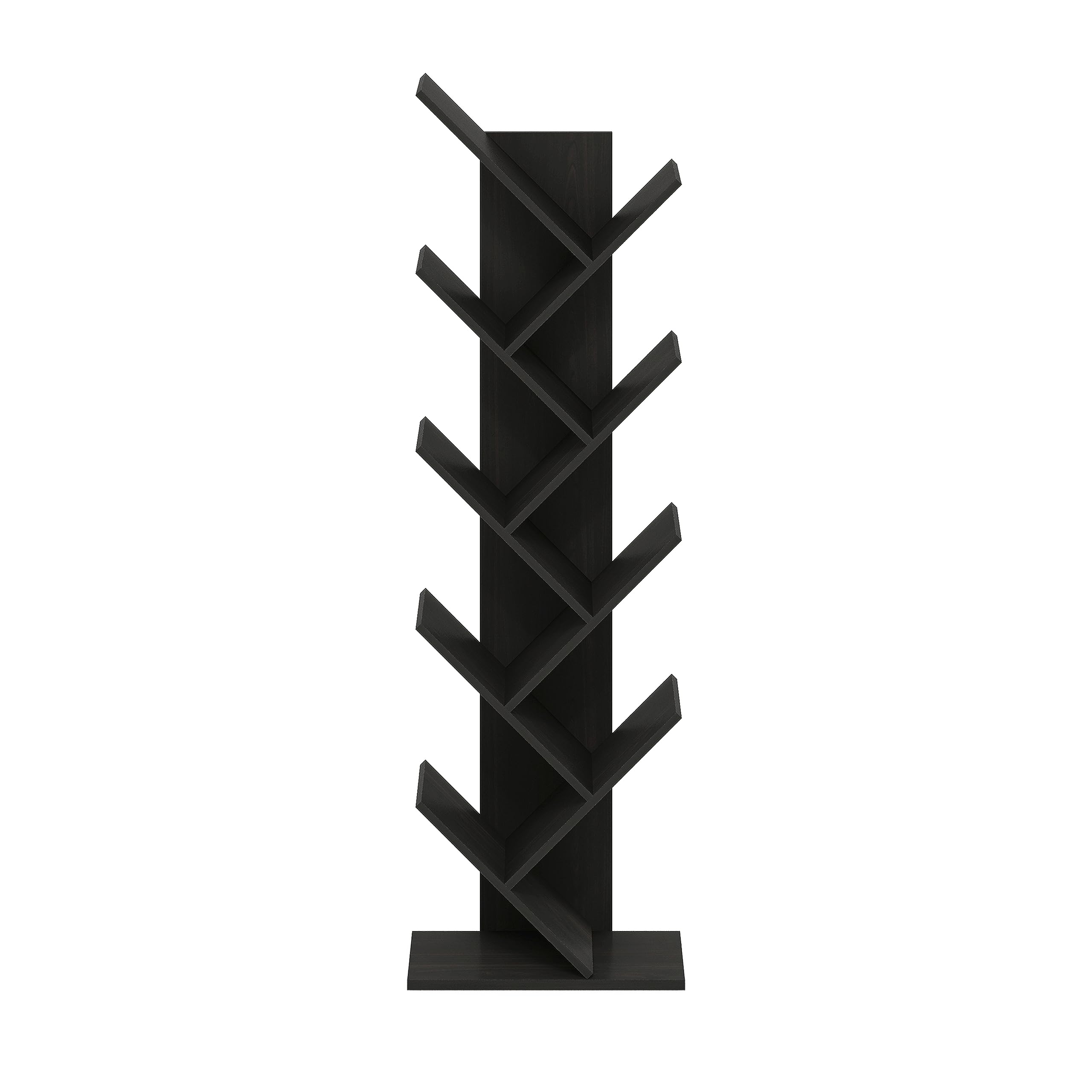 Estantería de 9 niveles estilo árbol para colocar en el piso, color espresso 6
