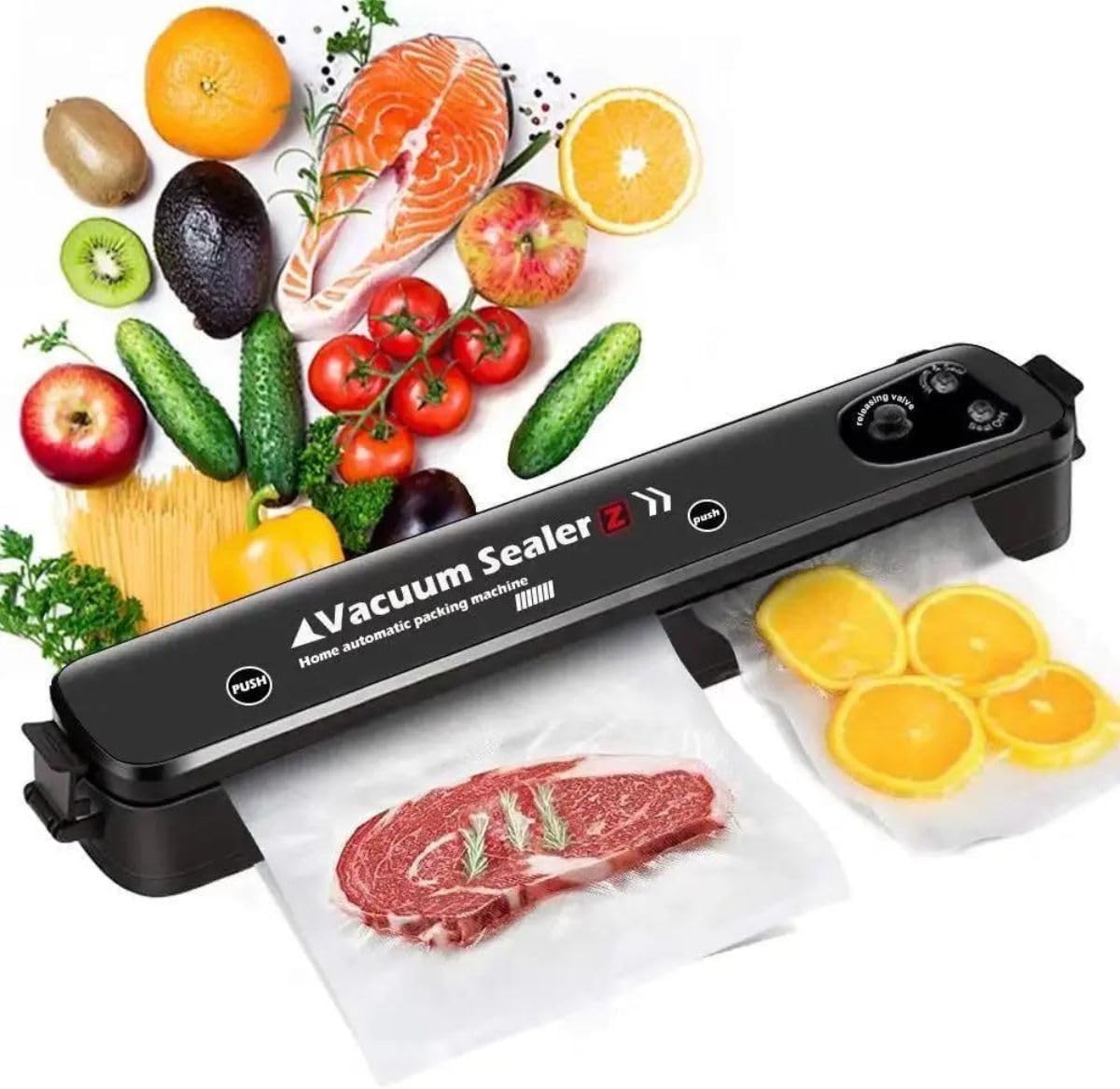 MEVS Seladora a Vácuo Embala Alimentos Portátil Bivolt Armazena
