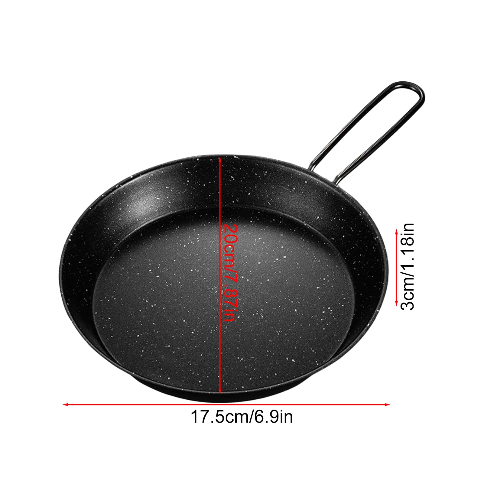 Generisch Camping Bratpfanne - Outdoor Bratpfanne 20 cm,Antihaft-Pfanne Mit Klappgriff Camping-Kochgeschirr Für Herd, Küche, Reisen, Picknick & Outdoor