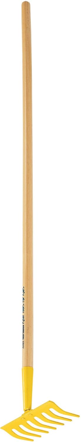 True Temper KGRM Kids 7.5 in. Steel Head Garden Rake with 42 in. Hardwood Handle Kids Garden Rake