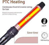 Vista 6 de Hair Curler Wand Curling Irons MOCEMTRY Hair Curling Iron with Curling Brush Hair Curler with Interchangeable Barrels 035-125and 3 Barrel Curling