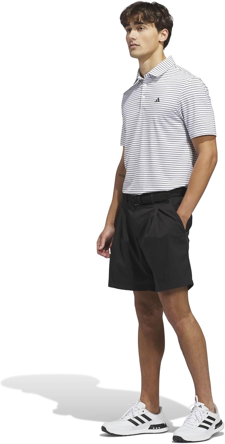 adidas Mens Performance Two-Color Stripe Polo Shirt