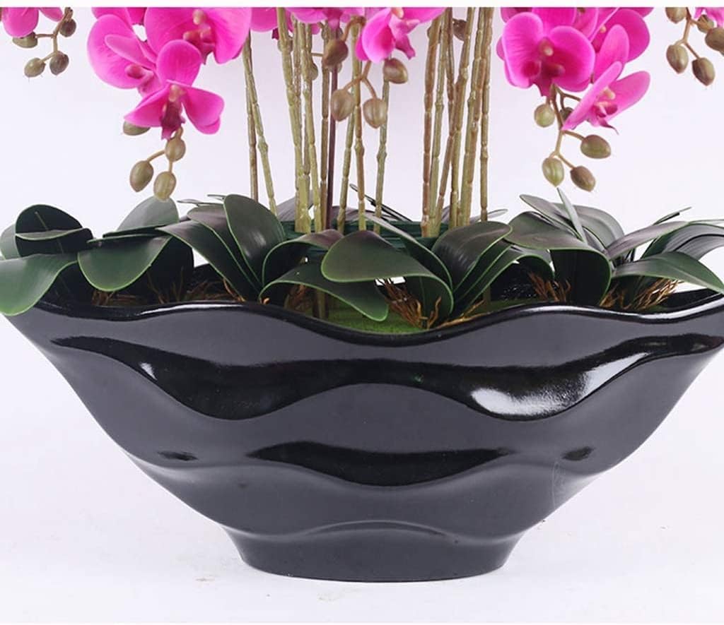 タグ付 胡蝶蘭 黒陶器花瓶 造花 65センチ Amazon｜蘭の花 造花