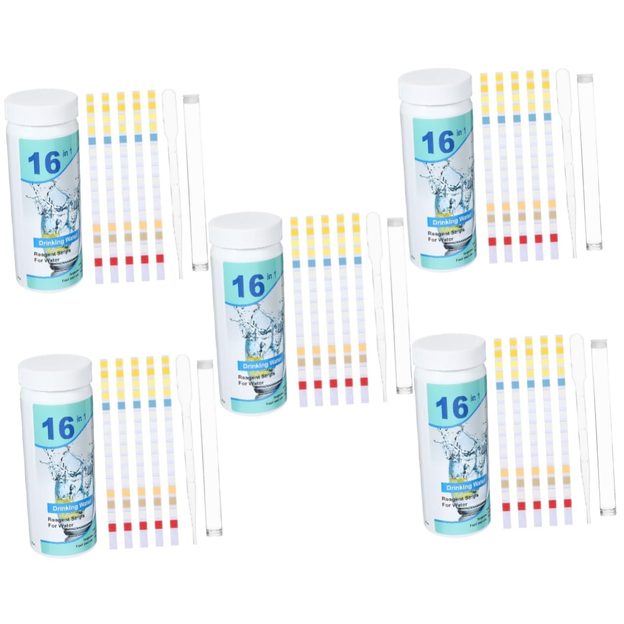 iplusmile 5 Sätze Testpapier Für Die Wasserqualität Aquarienfilter Teststreifen Für Aquarien Anlage Wassertest Wasser Test Teststreifen Für Trinkwasser Trinkwasser-teststreifen 100 Stück * 5