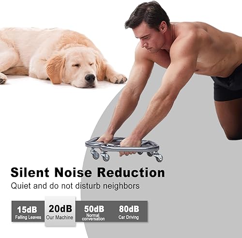 Miniatura 8 de HOTWAVE Rueda de rodillo de abdominales para entrenamiento de núcleo, equipo de ejercicio abdominal extra ancho para abdominales, brazos y espalda,