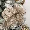 Ribbli Champagne Gold Glitter Wired Ribbon for Christmas Tree Diamond Sparkling 2.5 Inch x 10 Yard Christmas Wired Ribbon for Crafts Wreath Garland Supplies #1