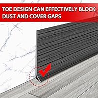 Vista 10 de FONUNO - Base de vinilo para pared, moldura de zócalo de 4 pulgadas, flexible, autoadhesiva con diseño para pegar y despegar, 4 pulgadas x 20 pies